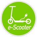 Illustration with e mobility e scooter transportation