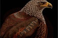 Eagle aboriginal art, creative digital illustration, animals, birds Royalty Free Stock Photo