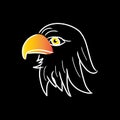 Illustration of eagle head. Logo concept. Royalty Free Stock Photo