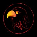 Illustration of eagle head. Logo concept. Royalty Free Stock Photo