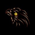 Illustration of eagle head. Logo concept. Royalty Free Stock Photo