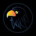Illustration of eagle head. Logo concept. Royalty Free Stock Photo