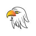 Illustration of eagle head. Logo concept. Royalty Free Stock Photo