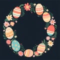 Illustration Easter day background with rabbit cartoon