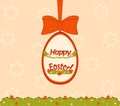 Illustration of an Easter egg hunt card