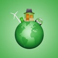 Illustration of eco-sustainable world