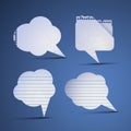 Paper Cut Speech Bubbles Royalty Free Stock Photo