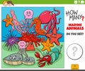 counting cartoon marine animals educational game