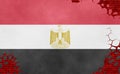 Illustration of an Egyptian flag Royalty Free Stock Photo