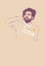 Illustration of Egyptian football player Mohamed Salah