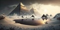 Egyptian Pyramids in the Snow