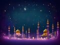 illustration for Eid Al-Adha luxury Iislamic religious day art background generative ai art