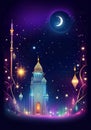 illustration for Eid Al-Adha luxury Iislamic religious day art background generative ai art