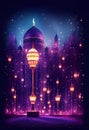 illustration for Eid Al-Adha luxury Iislamic religious day art background generative ai art