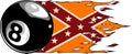 vector illustration of eight ball with confederate flag