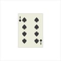 Illustration of an eight of spades card isolated on a white background