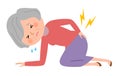 Elderly woman, Low back pain