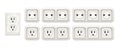 Electrical outlet set Royalty Free Stock Photo