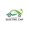 Electric car symbol Royalty Free Stock Photo