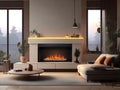 The illustration a Electric Fireplace, with nice looks.