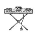 Illustration of electronic keyboard