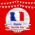 Happy Bastille Day Background Royalty Free Stock Photo