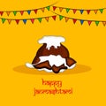 illustration of Hindu festival Janmashtami