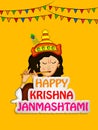 Illustration of Hindu festival Janmashtami