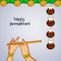 Illustration of Hindu festival Janmashtami