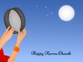 Illustration of Hindu Festival Karva Chauth background