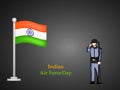 Illustration of Indian Airforce Day Background