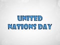 Illustration of United Nations Day Background Royalty Free Stock Photo