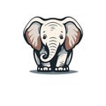 Elephant logo animal character logo mascot vector cartoon illustration Royalty Free Stock Photo