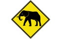 An elephant warning sign Royalty Free Stock Photo