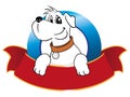 Illustration emblem mascot dog Royalty Free Stock Photo