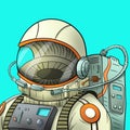 Illustration of an empty astronaut suit.