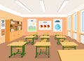 Illustration of an empty classroom