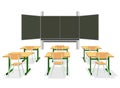 Vector illustration of an empty classroom