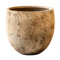 Empty clay pot isolated on white background Royalty Free Stock Photo