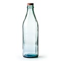 Empty glass bottle isolated on white background Royalty Free Stock Photo