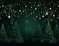 Enchanted Forest with Christmas Tree Lights