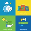 Illustration about environmental protection, preservation of water natural resources.