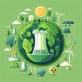 Illustration on the environmental theme Save the Planet