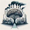 Illustration on the environmental theme Save the Planet