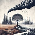 Illustration on the environmental theme Save the Planet