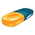 Illustration of eraser. School item. Education image for design.