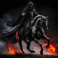 Wraith on Horseback going about his evil business. Royalty Free Stock Photo