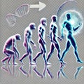 illustration of the evolution of humanity Royalty Free Stock Photo