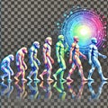 illustration of the evolution of humanity Royalty Free Stock Photo