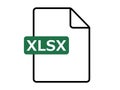 Illustration of Excel file icon (xlsx) Royalty Free Stock Photo